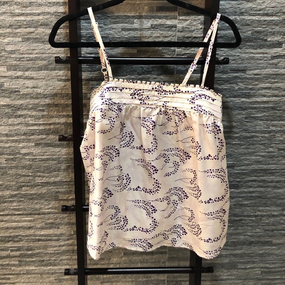 10O% silk sleeveless spaghetti strap top - Picture 1 of 3